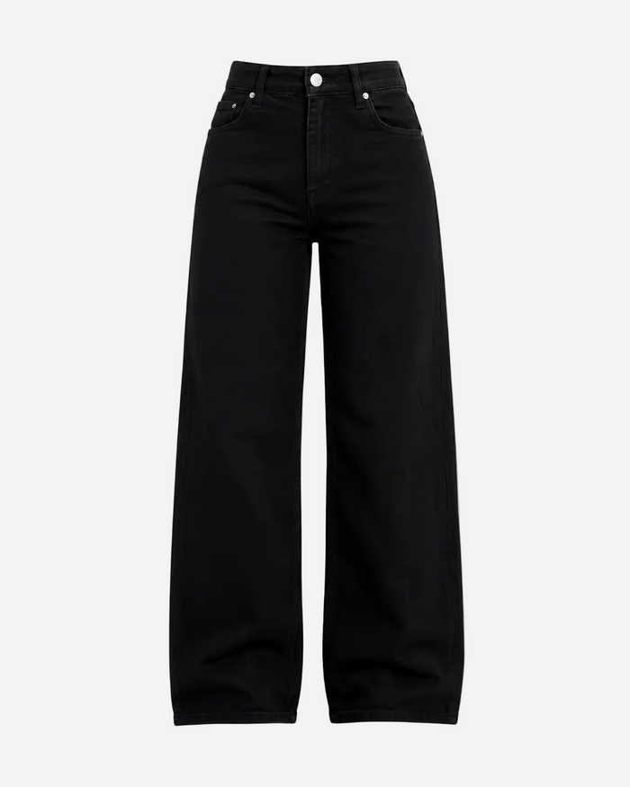 Inseam 78cm – #002 Baggy Straight Leg Stretchy Jeans Black – Curvy Fit | SEISHIKI STUDIO