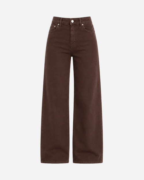 Inseam 78cm – #002 Baggy Straight Leg Stretchy Jeans Dark Brown – Curvy Fit