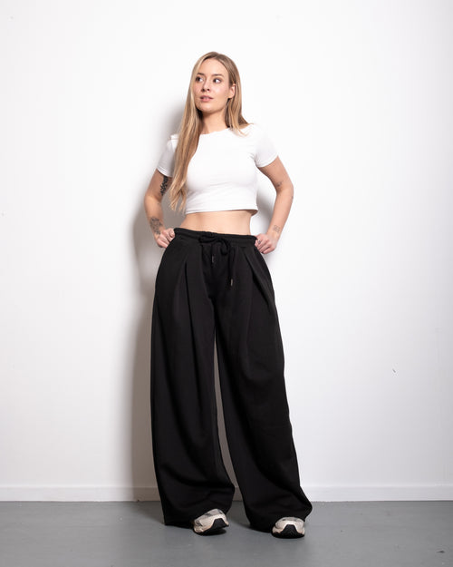 Ultra Stretch Relaxed Barrel Sweatpants Black