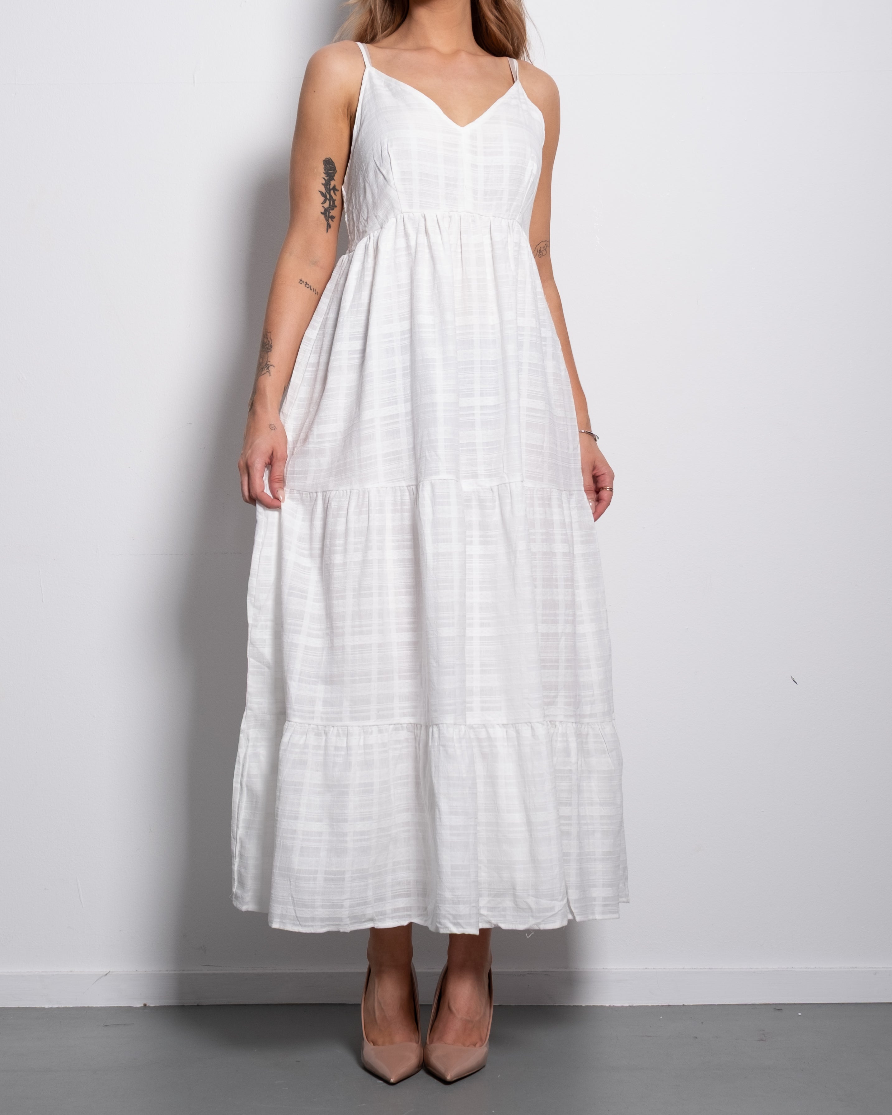 100 cotton maxi dress plus size Extended Sizes 100% Organic Cotton Gauze Tiered Maxi Dress