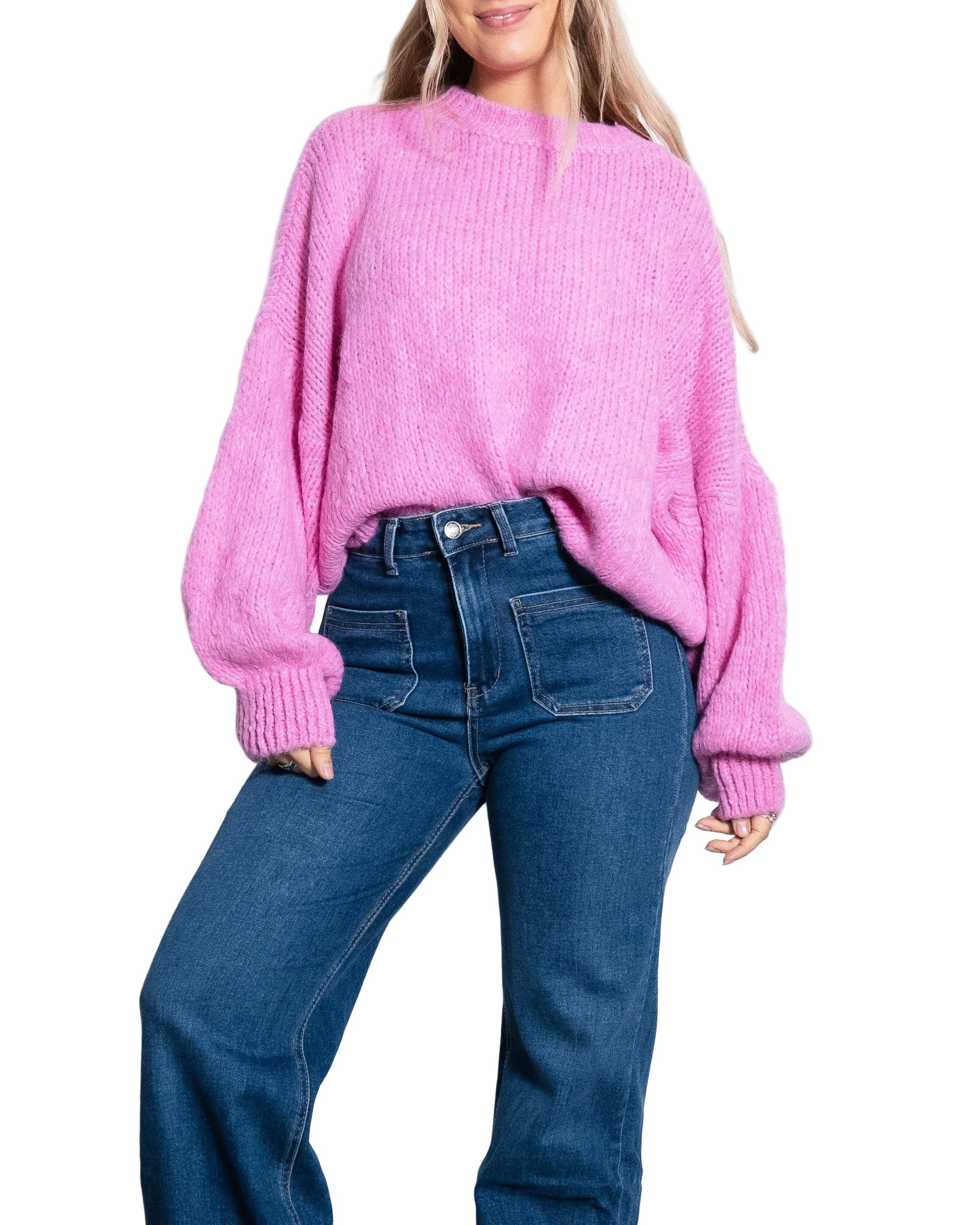 KONETO Sweater PASTEL PINK