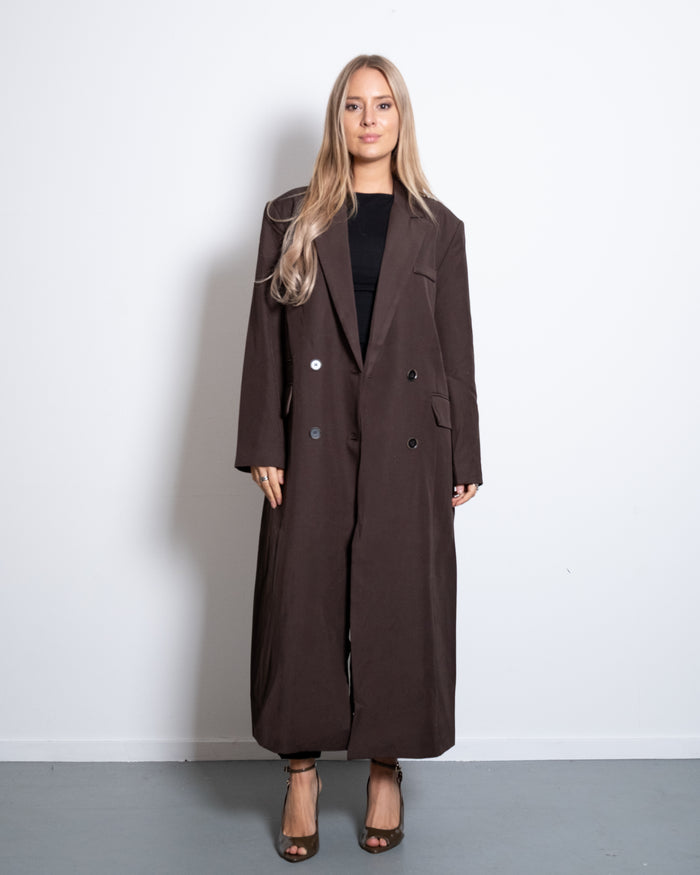 Long Dark Brown Coat | SEISHIKI STUDIO