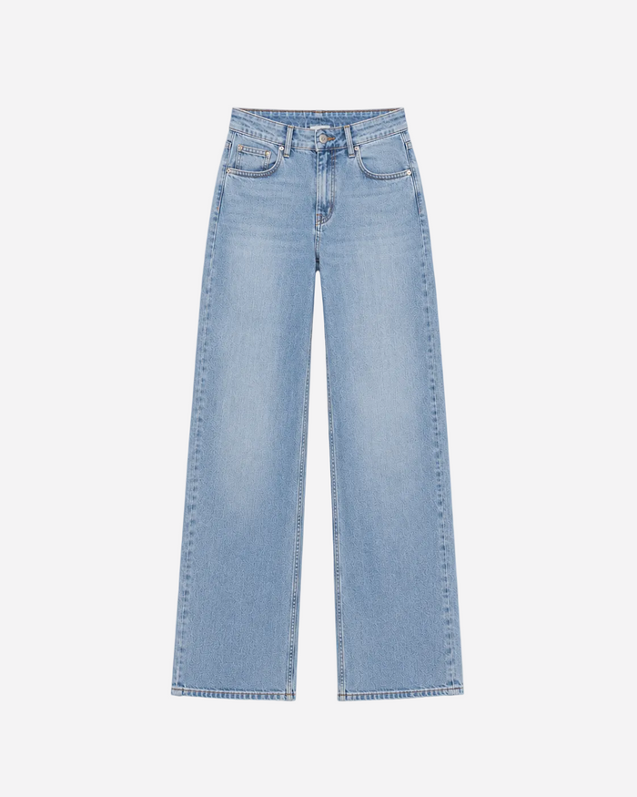 Super Stretchy Straight Leg Medium Vintage Wash Jeans – Curvy Fit – Inseam 80cm | SEISHIKI STUDIO
