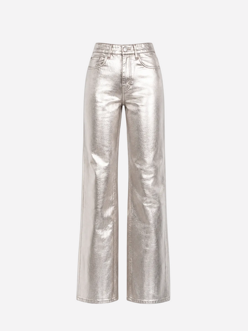 Inseam 80cm – Stretchy Faux Leather Jeans Gold – Curvy Fit