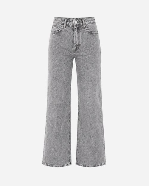 Inseam 74cm – Stretchy Grey Straight Leg Jeans – Curvy Fit
