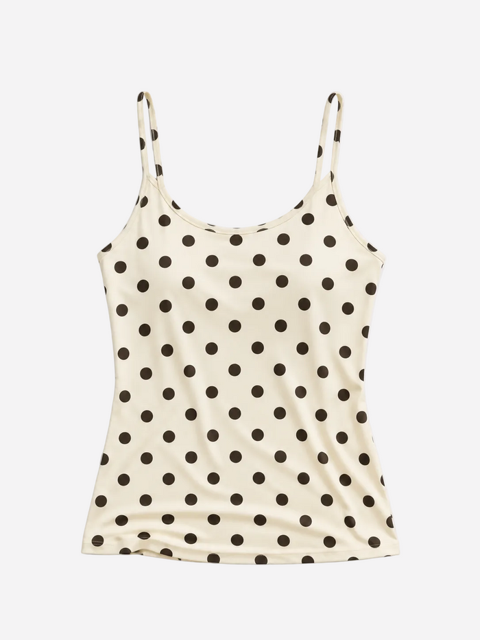 Polkadot Stretchy Tanktop Yellow | SEISHIKI STUDIO