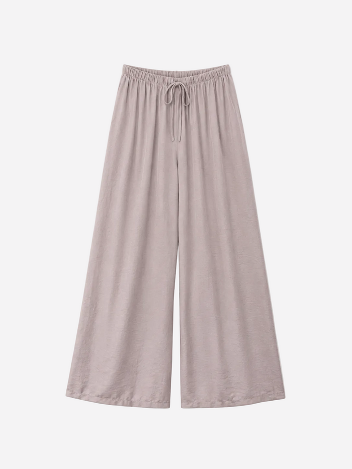 Flowy Drawstring Wide Leg Trousers Taupe | SEISHIKI STUDIO