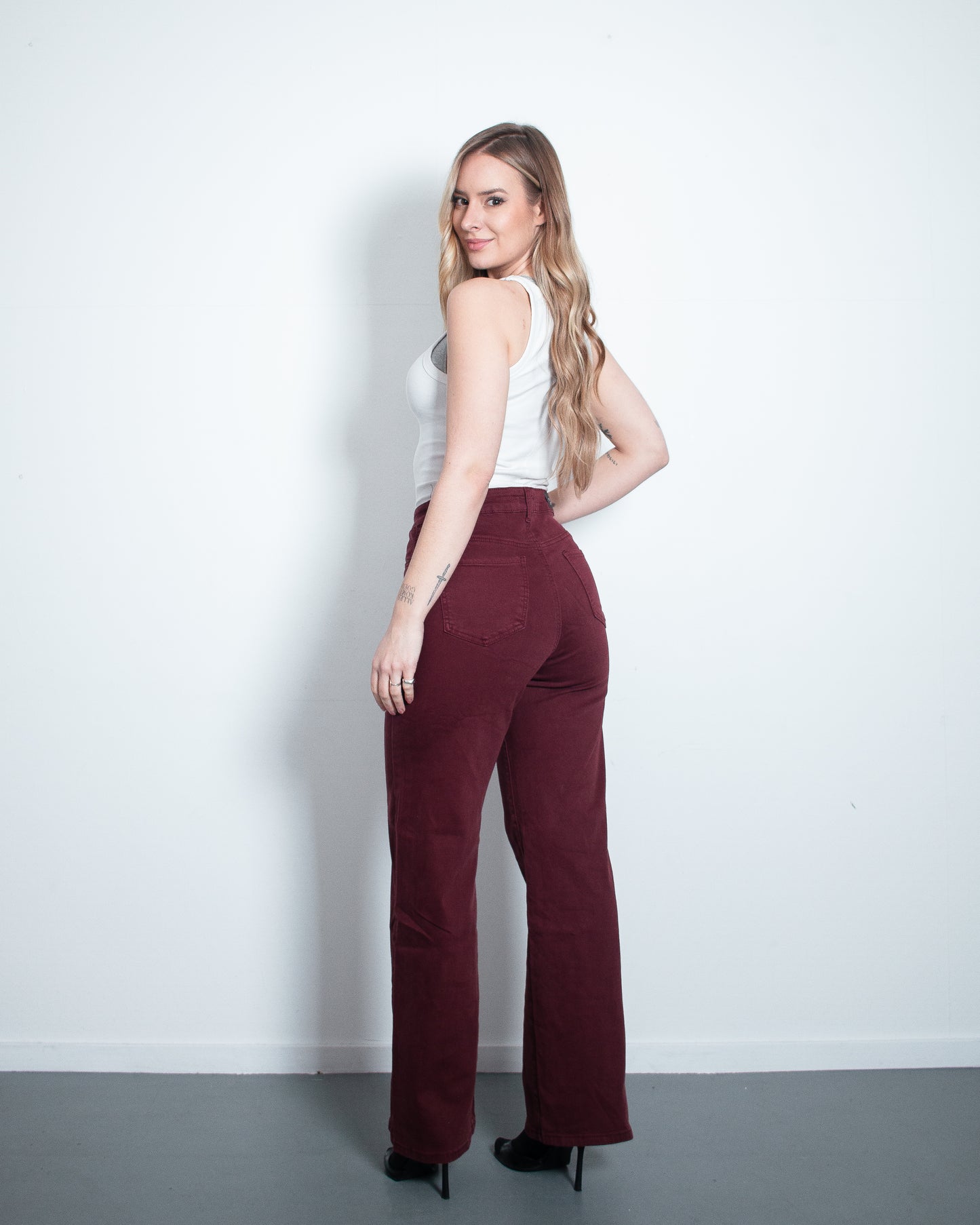 CHIMON Jeans BURGUNDY