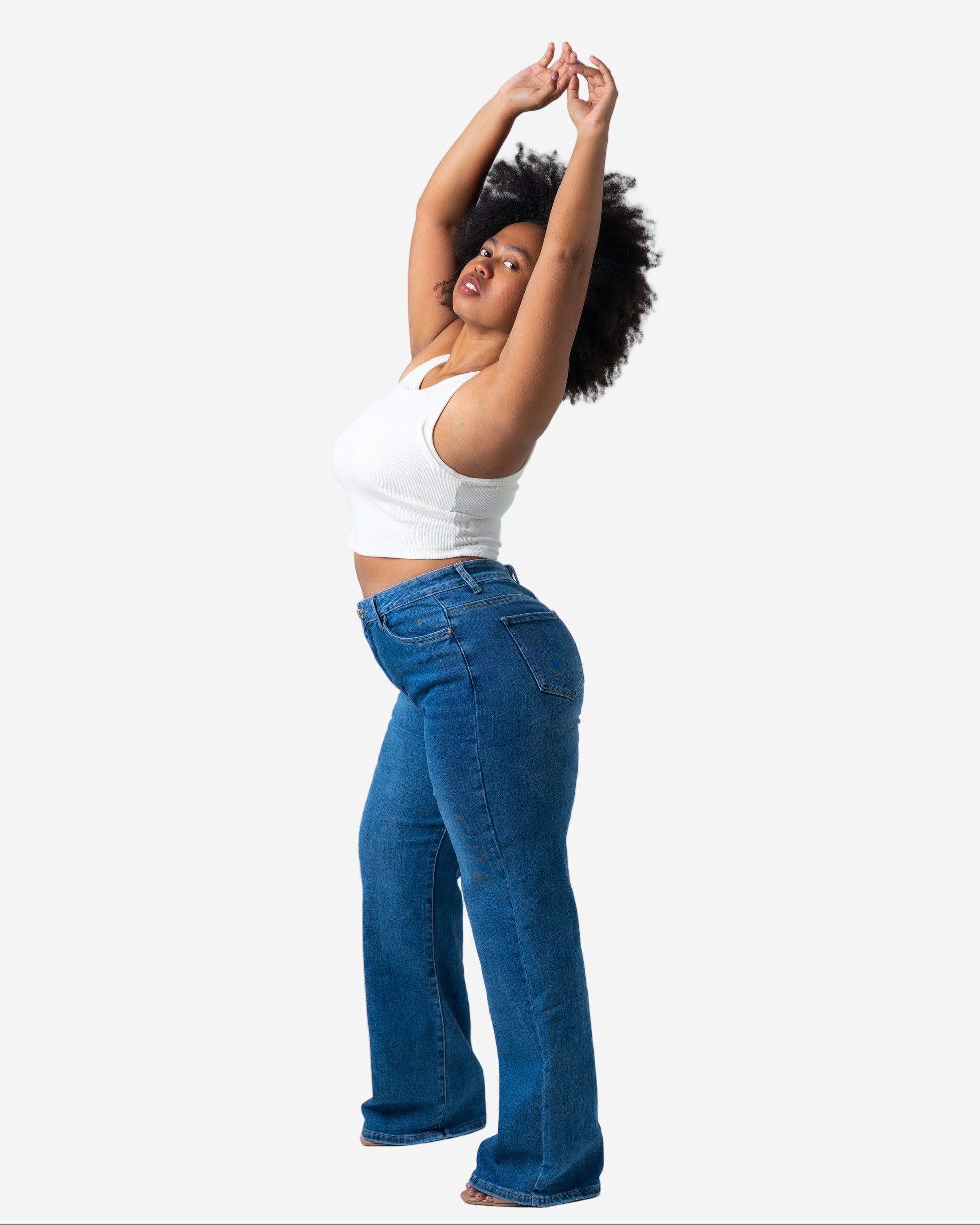 NAMAIKI Wide Leg Jeans - INSEAM 77CM