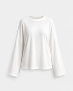 super oversized longsleeve t-shirt white | SEISHIKI STUDIO