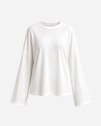 Oversized Longsleeve White – SEISHIKI STUDIO