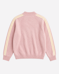 Retro Striped Knit Zip-Up Pink – SEISHIKI STUDIO