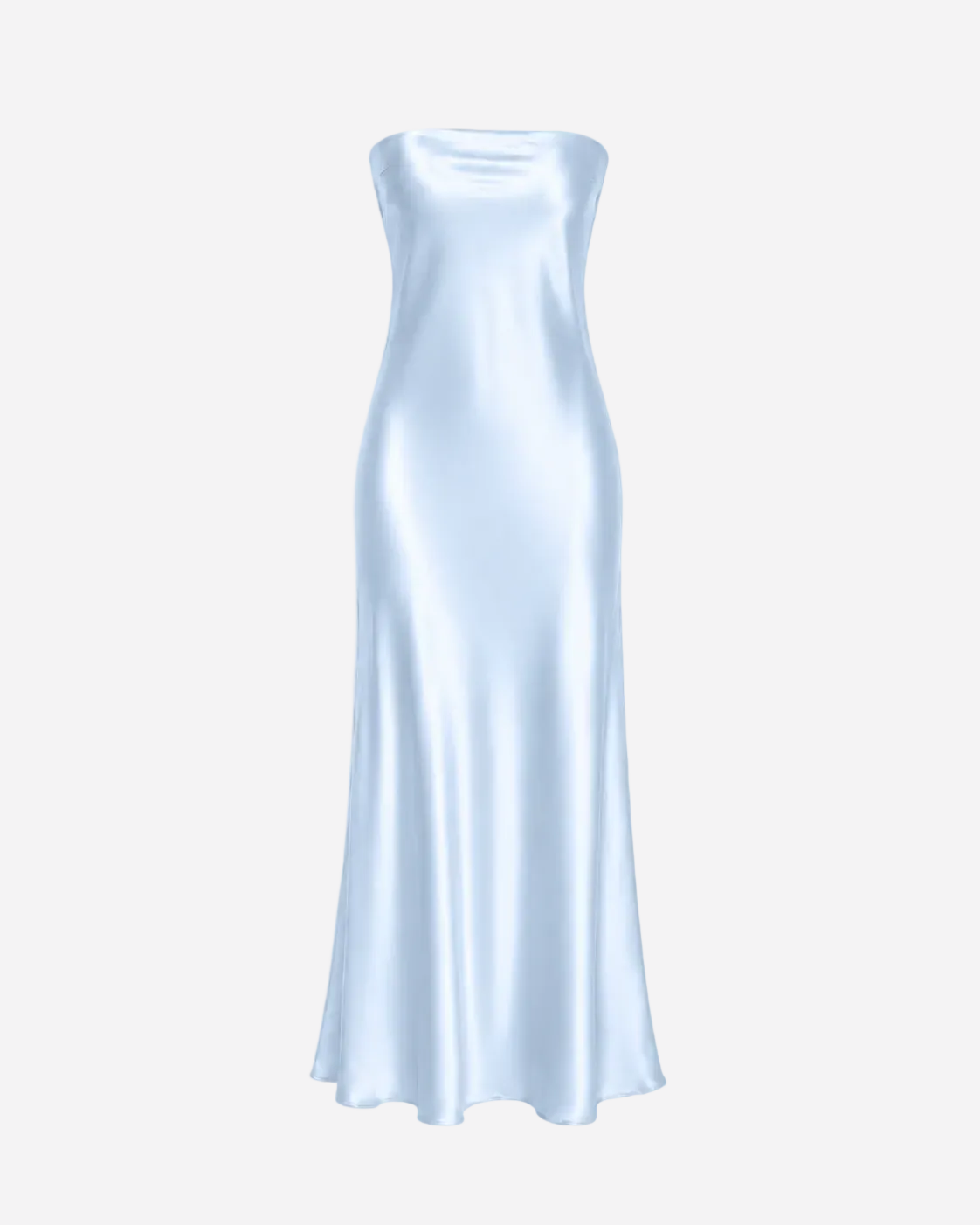 strapless silky dress blue | SEISHIKI STUDIO