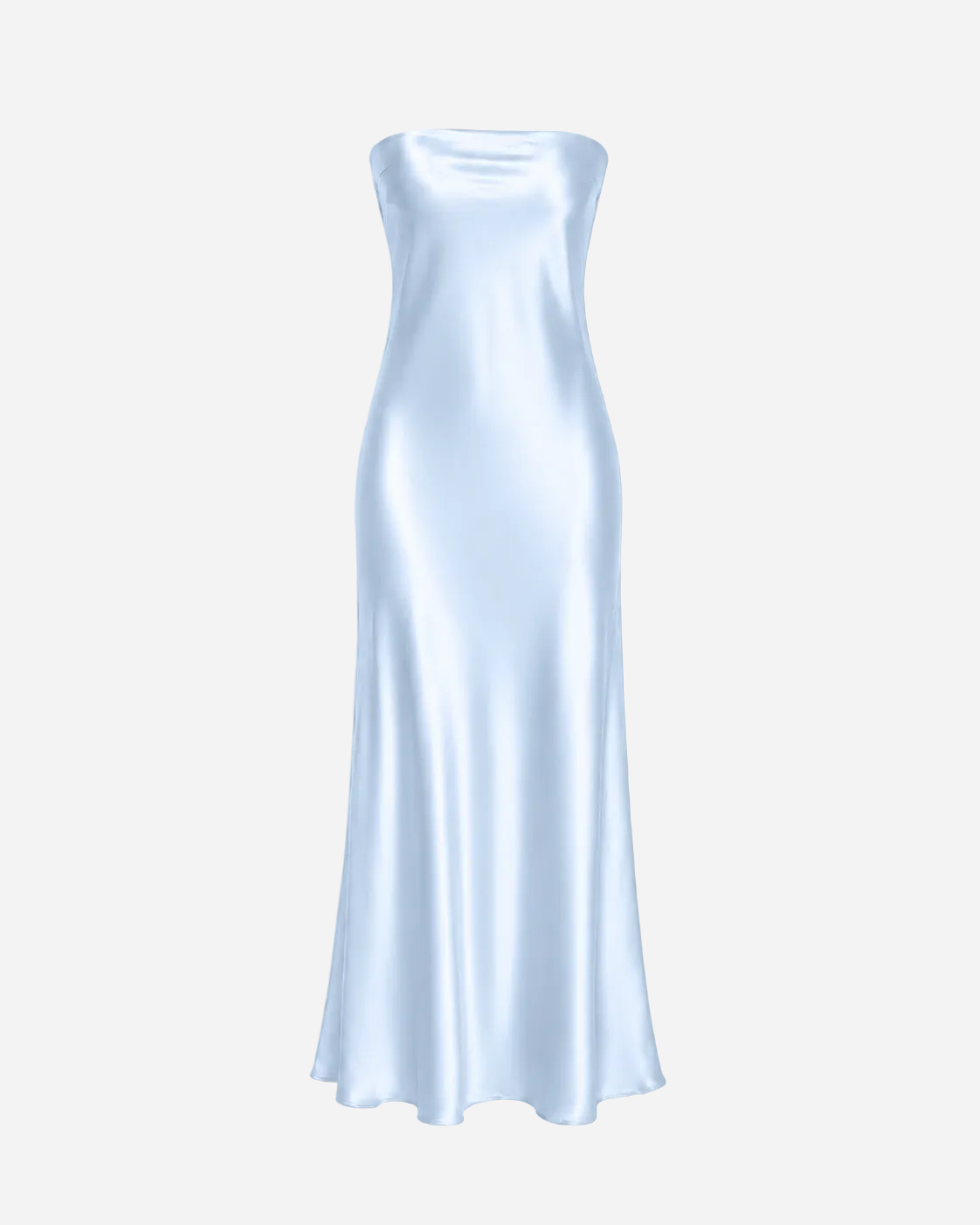strapless silky dress blue | SEISHIKI STUDIO