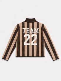 Striped Polo Sweater Brown – SEISHIKI STUDIO