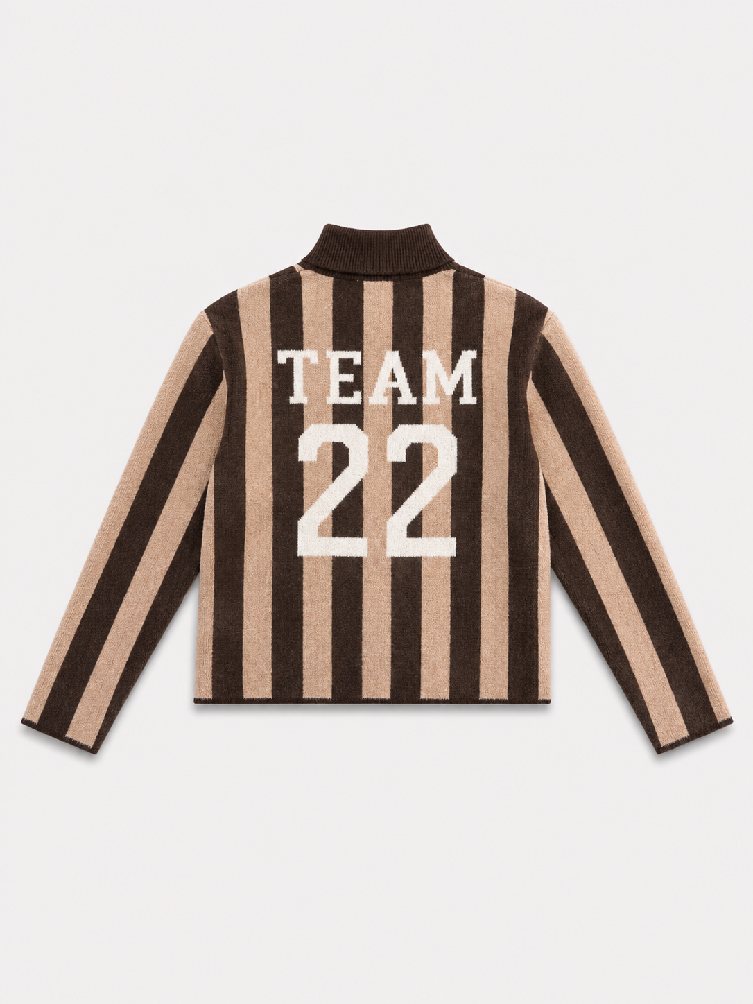 Striped Polo Sweater Brown | SEISHIKI STUDIO