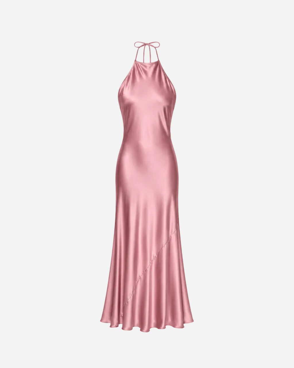 Halter Top Silky Dress Rose – SEISHIKI STUDIO