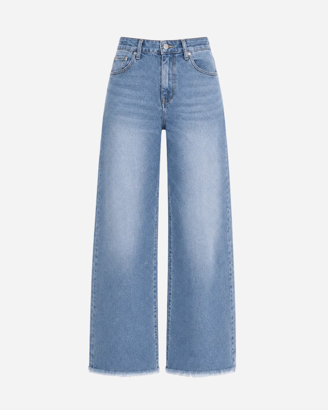 STRETCHY LIGHT WASH BOOTCUT JEANS WITH RIPPED BOTTOM - INSEAM 75CM | SEISHIKI STUDIO