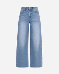Stretchy Light Wash Bootcut Jeans with Ripped Bottom, curvy fit, 75 cm inseam – SEISHIKI STUDIO