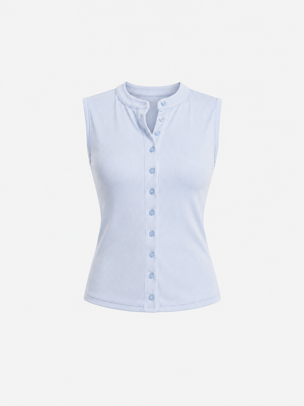 SEISHIKI STUDIO Soft Touch Button Top Pastel Blue