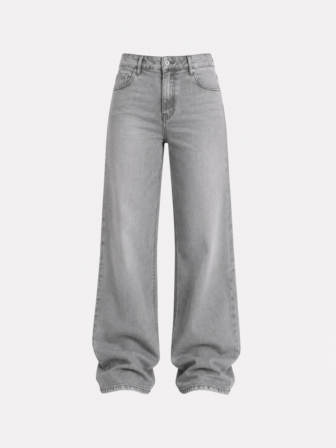 STRETCHY LIGHT GREY WIDE LEG JEANS - INSEAM 86CM | SEISHIKI STUDIO