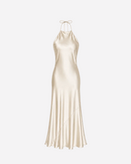 halter top silky dress cream | SEISHIKI STUDIO