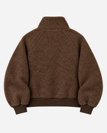 Striped Teddy Jacket Brown – SEISHIKI STUDIO