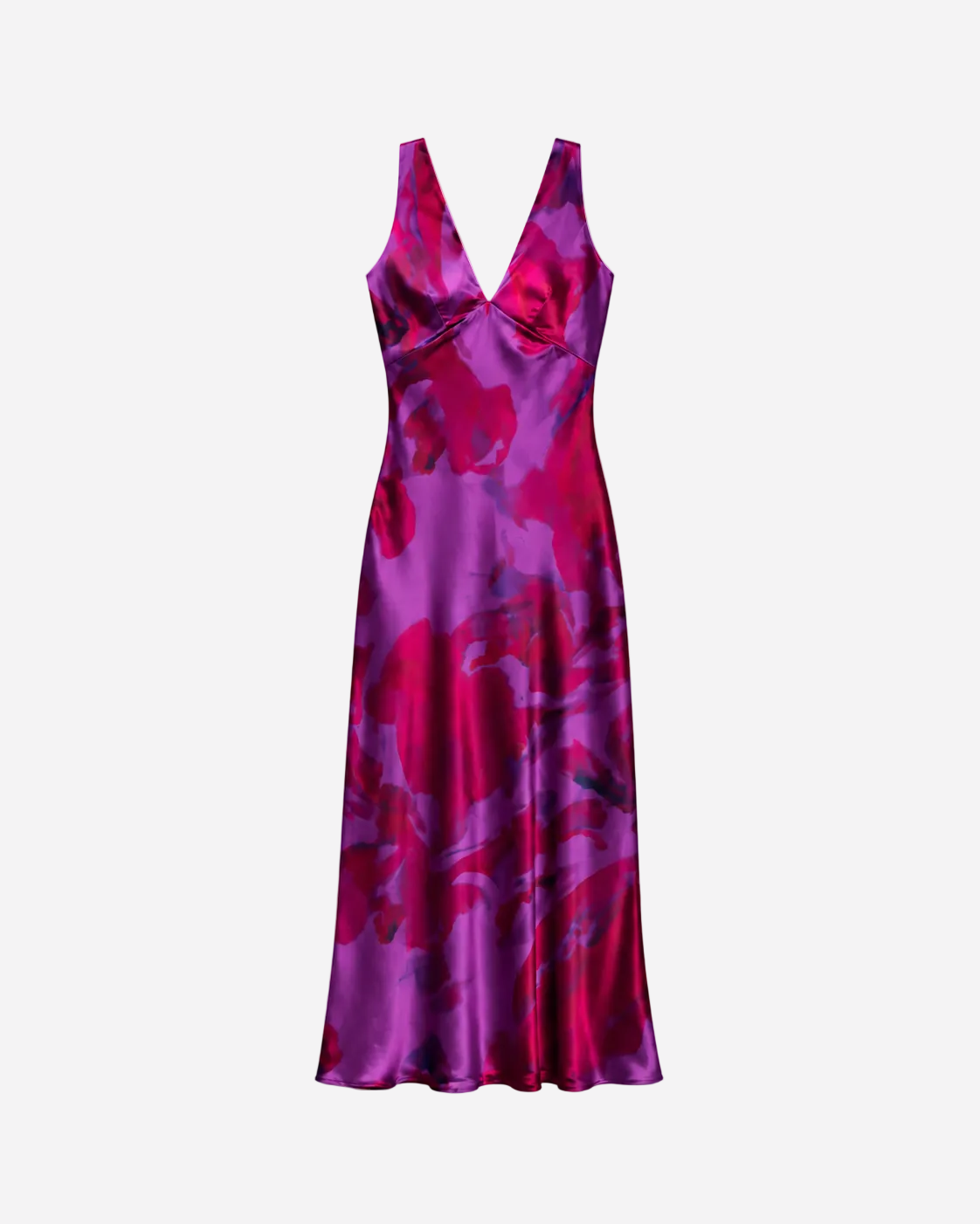 Twist Back Satin Maxi Dress Magenta | SEISHIKI STUDIO
