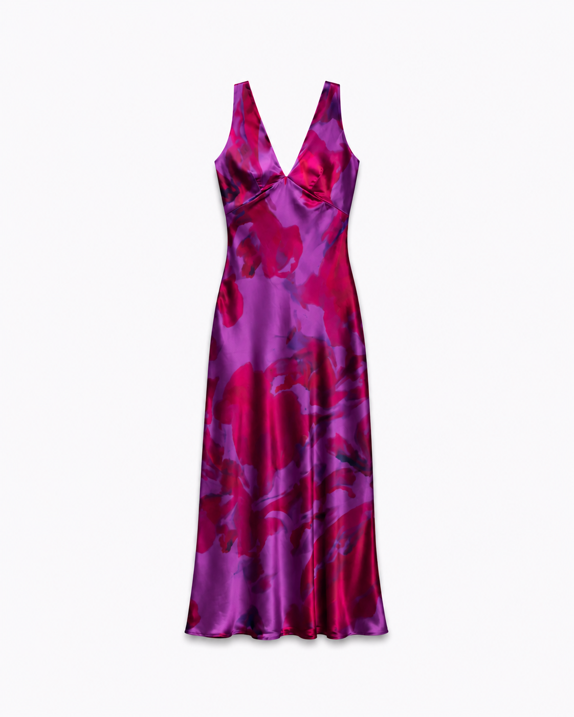 Twist Back Satin Maxi Dress Magenta | SEISHIKI STUDIO