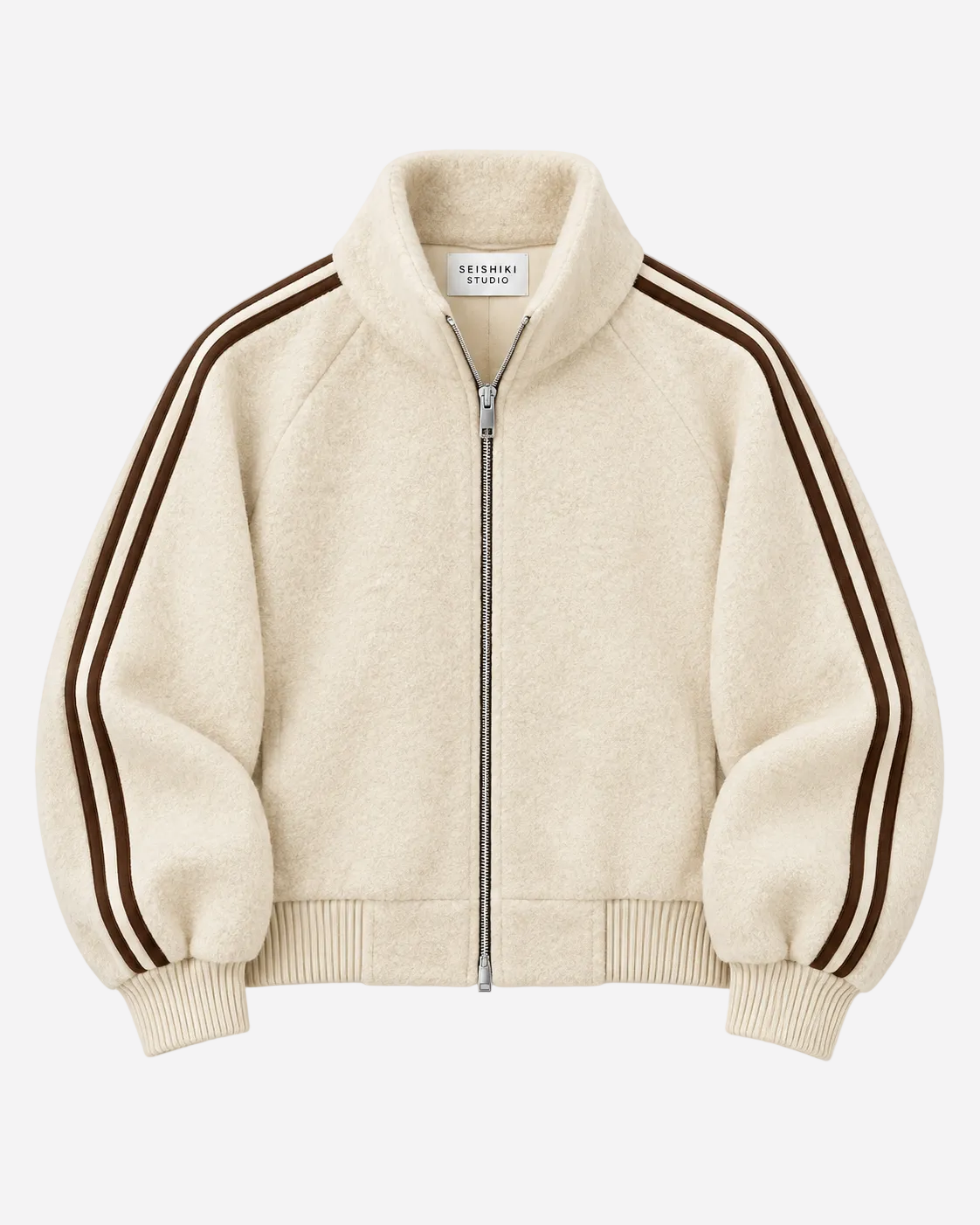 Striped Teddy Jacket Cream – SEISHIKI STUDIO