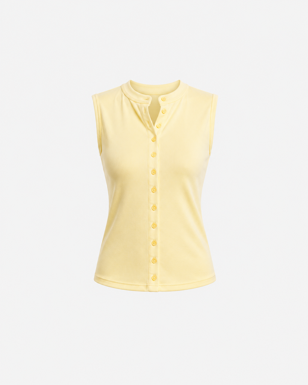SEISHIKI STUDIO Soft Touch Button Top Butter Yellow