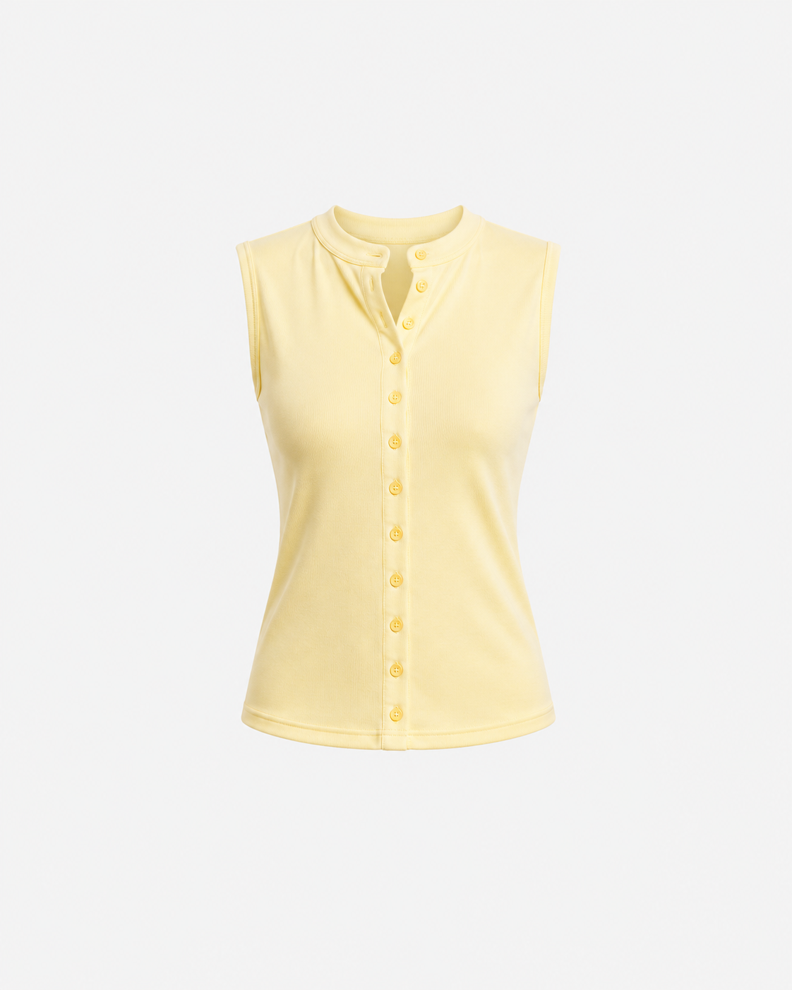 SEISHIKI STUDIO Soft Touch Button Top Butter Yellow