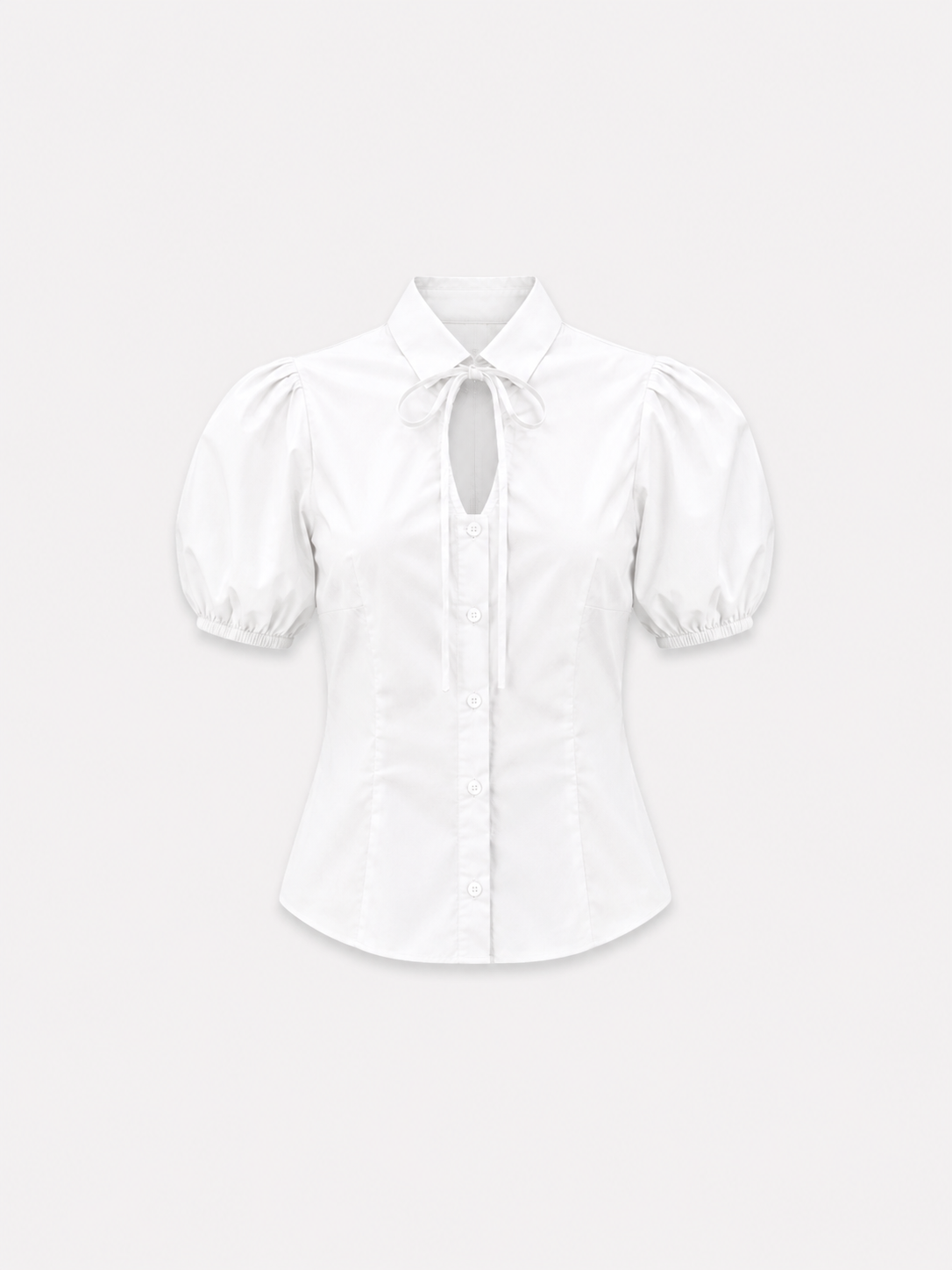 SEISHIKI STUDIO shortsleeve puffy sleeve blouse white