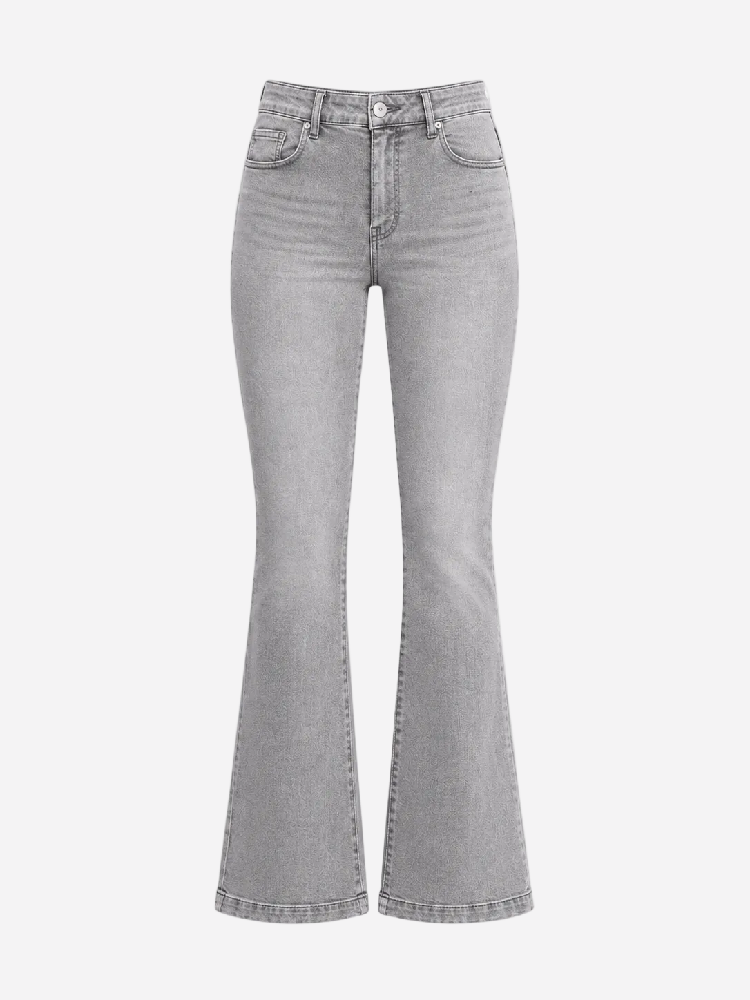 STRETCHY LIGHT GREY PUSHUP FLARE JEANS - INSEAM 80CM | SEISHIKI STUDIO