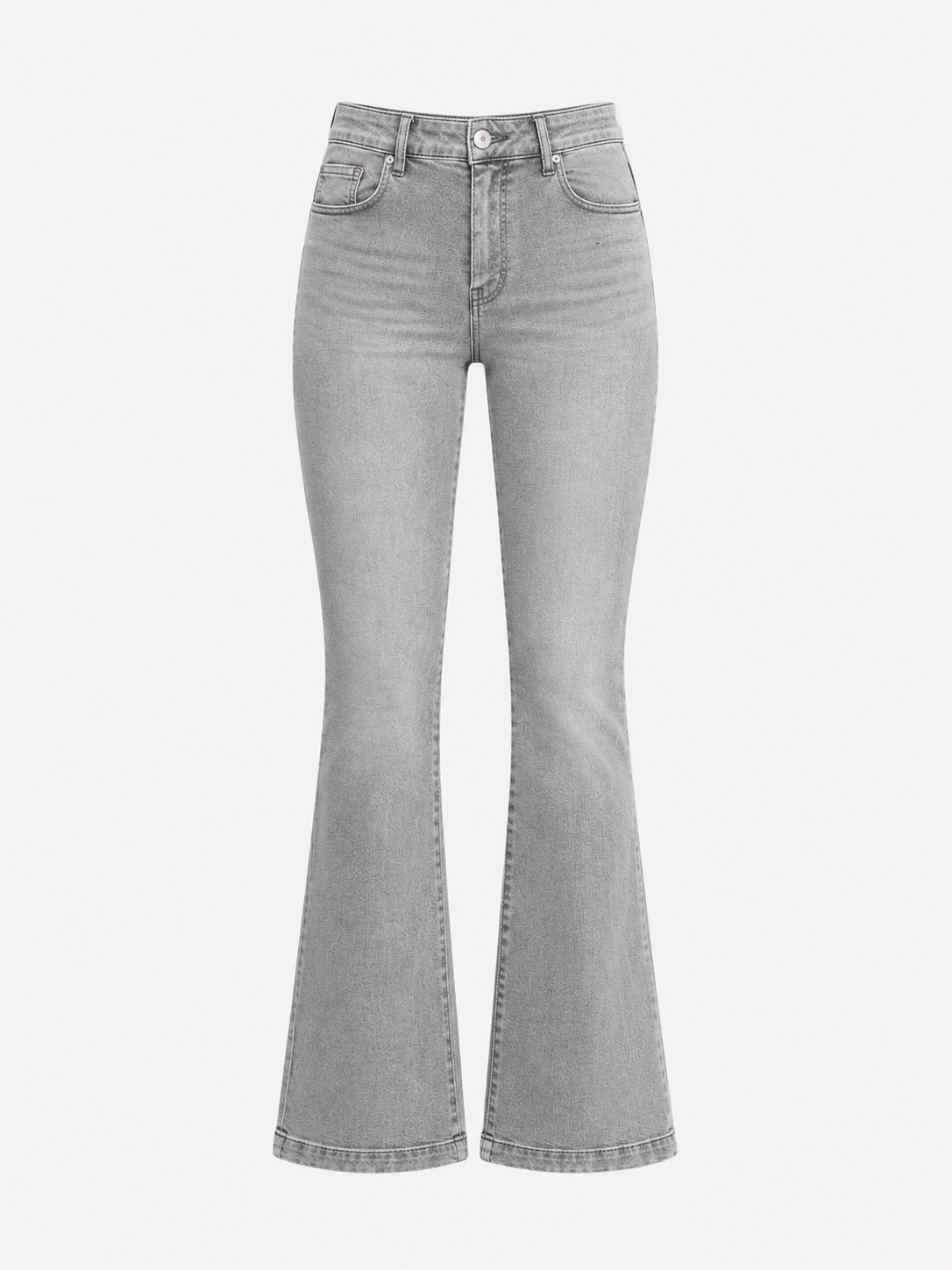 STRETCHY LIGHT GREY PUSHUP FLARE JEANS - INSEAM 80CM | SEISHIKI STUDIO