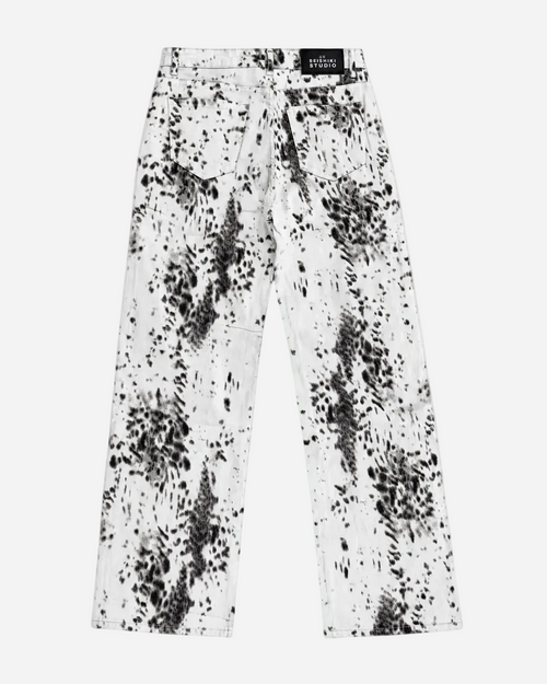 Inseam 77cm – Limited Edition - Stretchy Snow Leopard Jeans – Curvy Fit