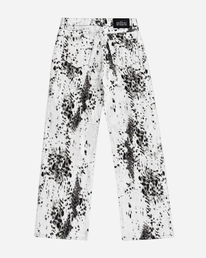 Limited Edition – Stretchy Snow Leopard Jeans – Curvy Fit – Inseam 77cm | SEISHIKI STUDIO