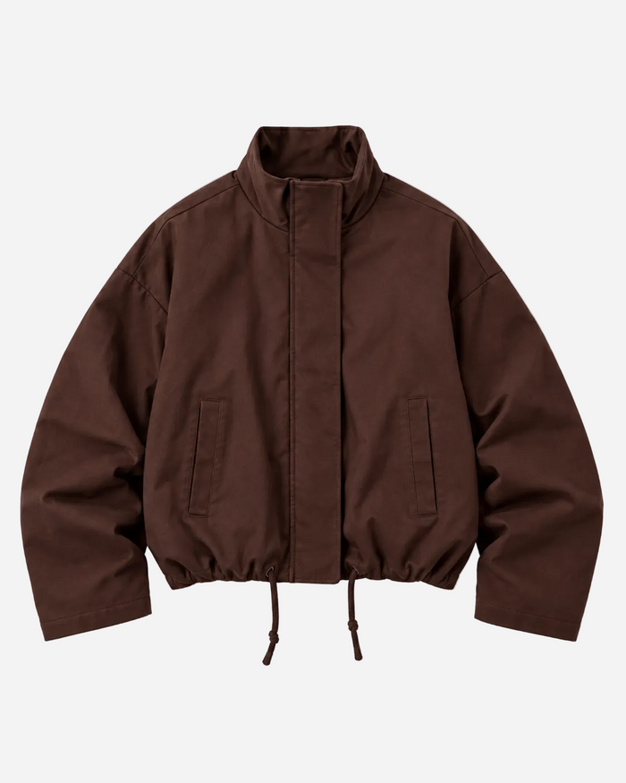 Balloon Sleeve Windbreaker Jacket Brown | SEISHIKI STUDIO