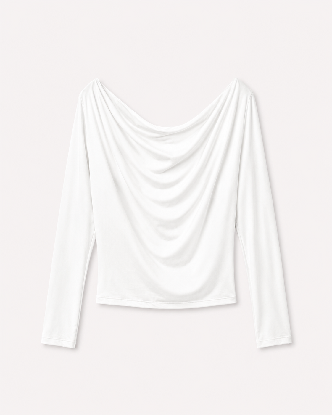 draped front basic top white | SEISHIKI STUDIO