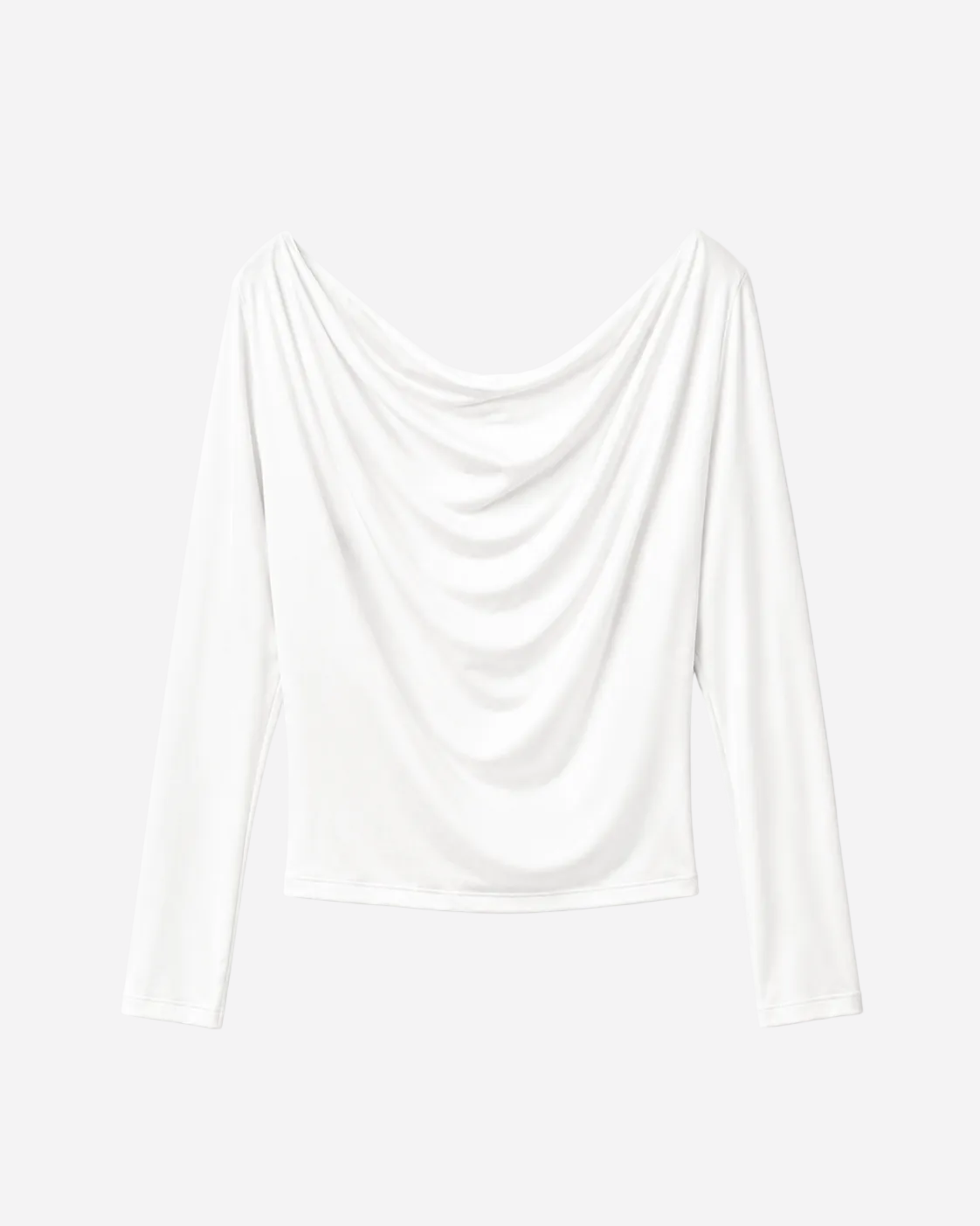 draped front basic top white | SEISHIKI STUDIO