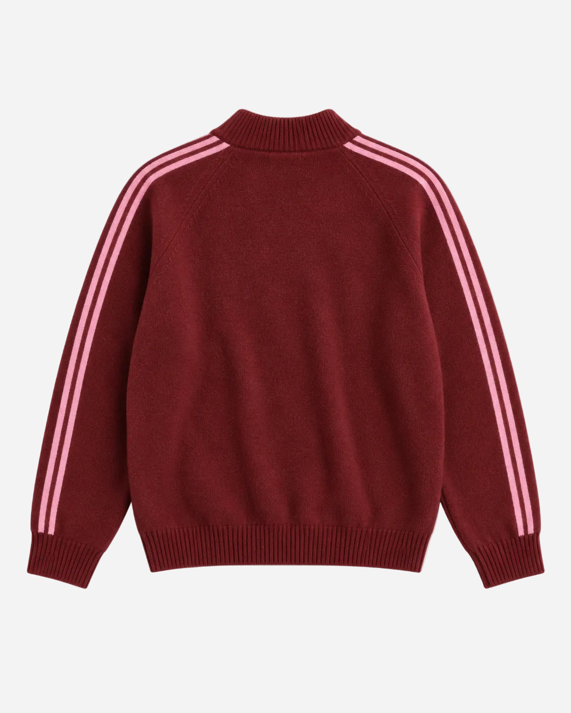 Retro Striped Knit Zip-Up Red – SEISHIKI STUDIO