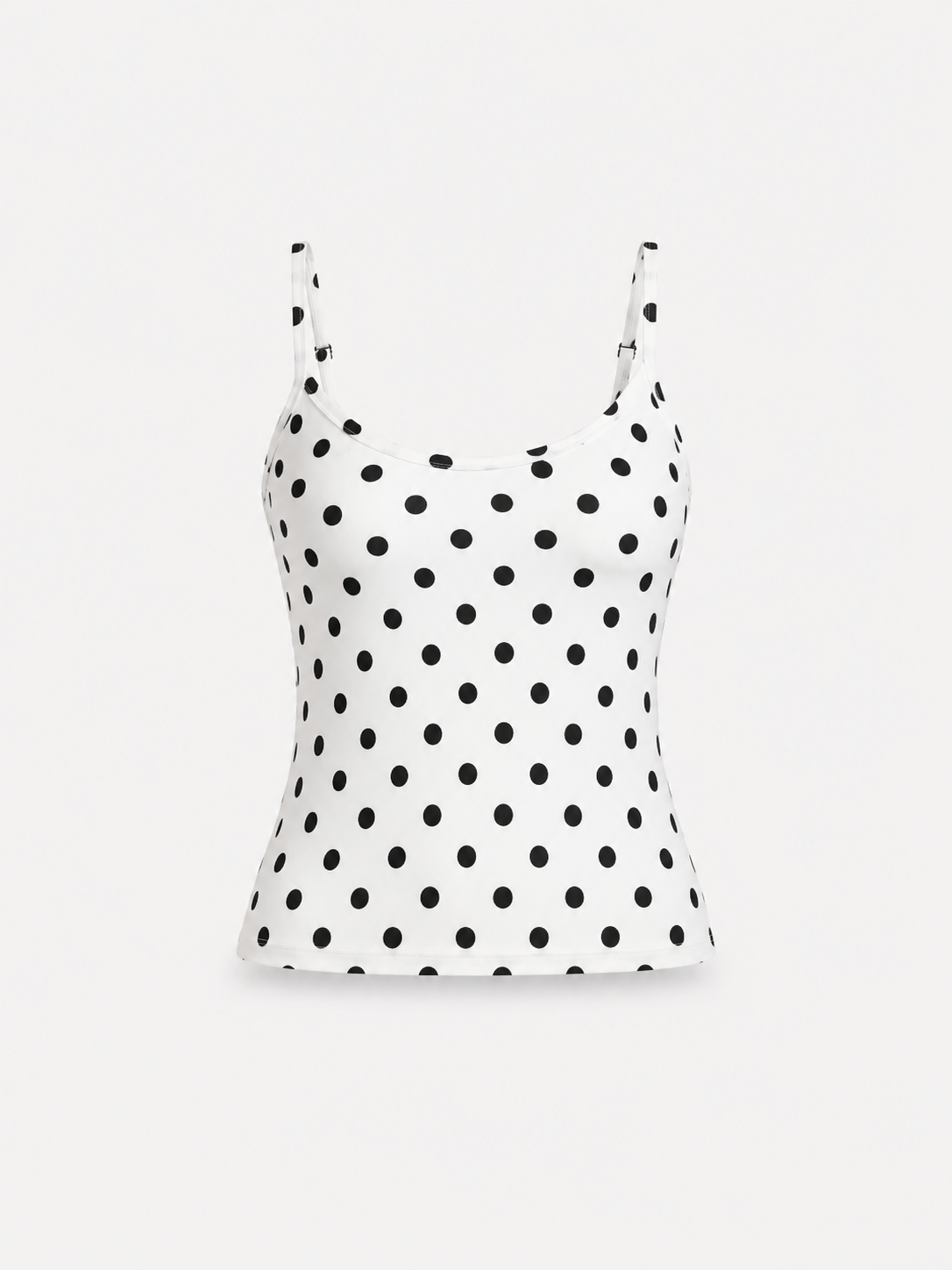polkadot stretchy tanktop white | SEISHIKI STUDIO