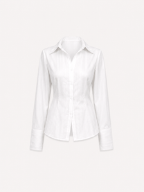 White Striped Waist Sinch Buttondown Shirt – SEISHIKI STUDIO