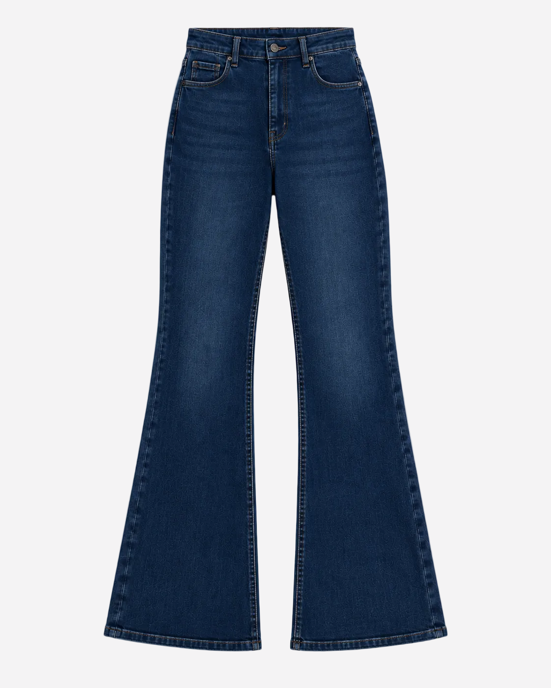 Stretchy Dark Wash Flare Jeans, curvy fit, 80 cm inseam – SEISHIKI STUDIO