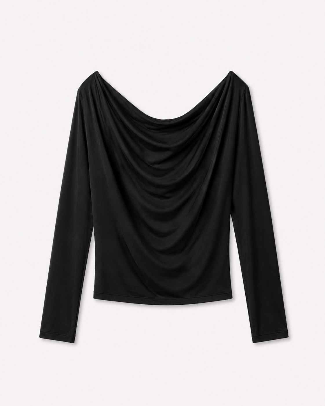 draped front basic top black | SEISHIKI STUDIO