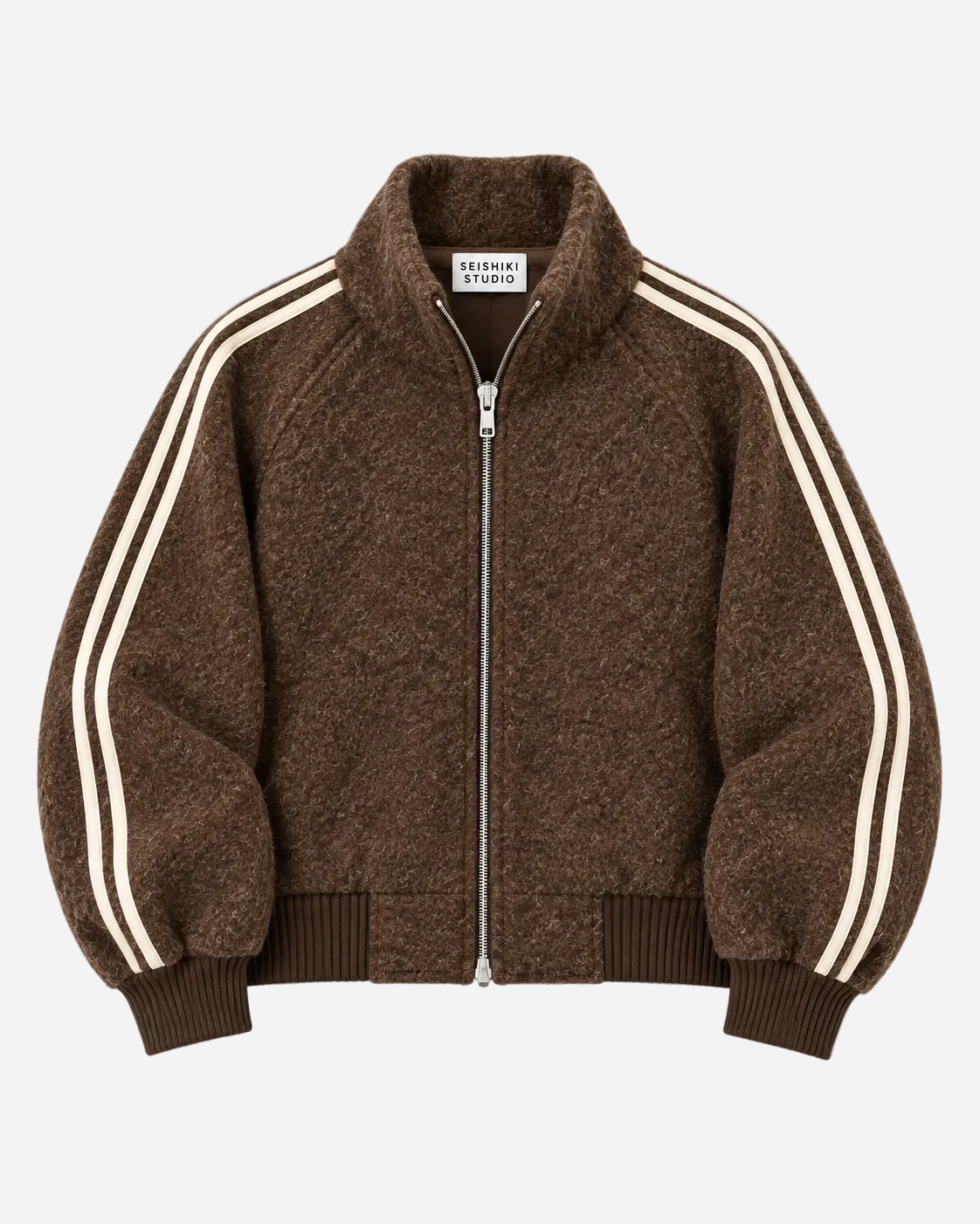 Striped Teddy Jacket Brown – SEISHIKI STUDIO
