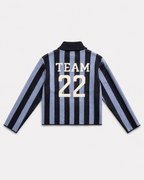 Striped Polo Sweater Blue | SEISHIKI STUDIO