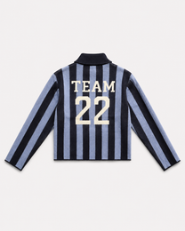 Striped Polo Sweater Blue – SEISHIKI STUDIO