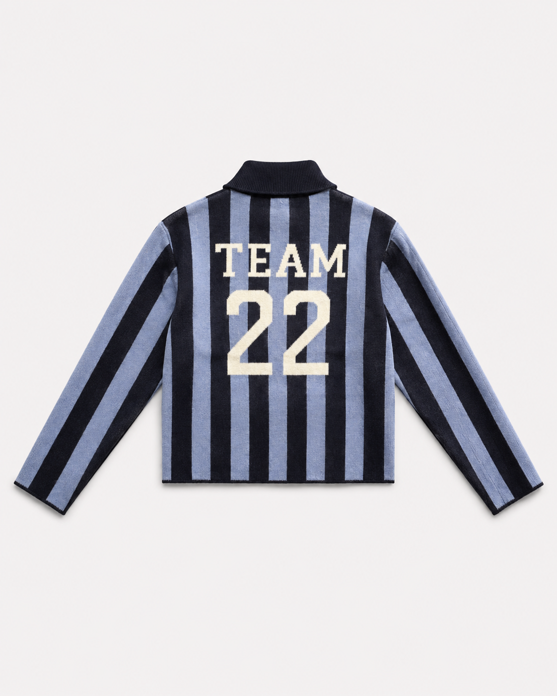 Striped Polo Sweater Blue | SEISHIKI STUDIO