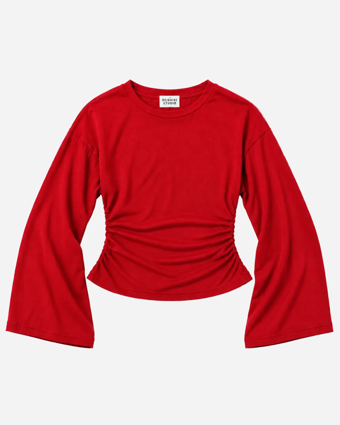 Sinched Waist Longsleeve T-Shirt Red – SEISHIKI STUDIO